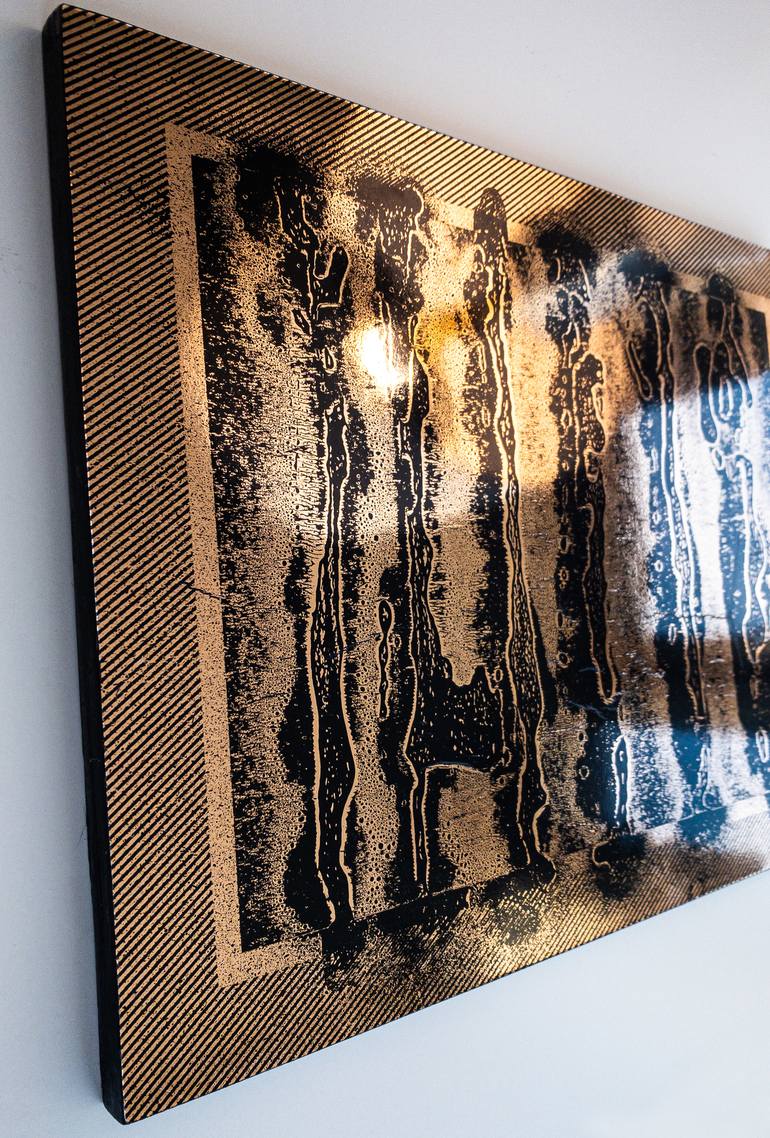 Original Abstract Expressionism Abstract Mixed Media by M. Clark