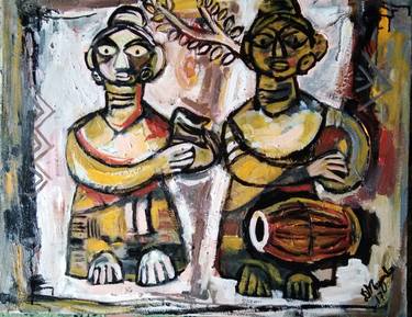 Original Abstract Culture Paintings by Debdas Mazumder