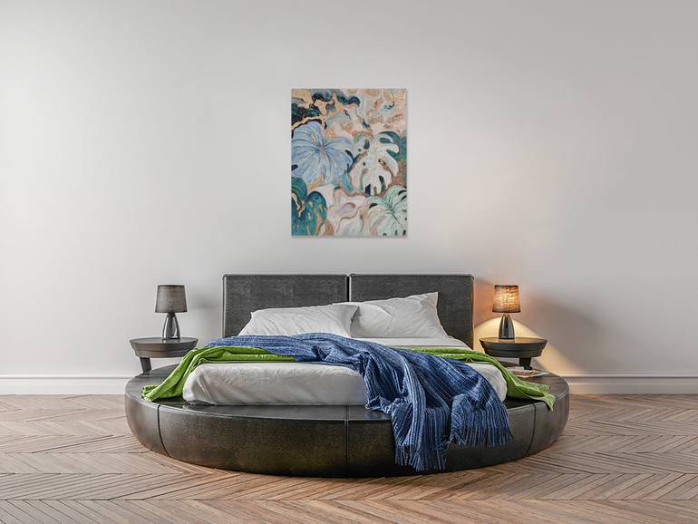 Original Abstract Garden Painting by Jie Song