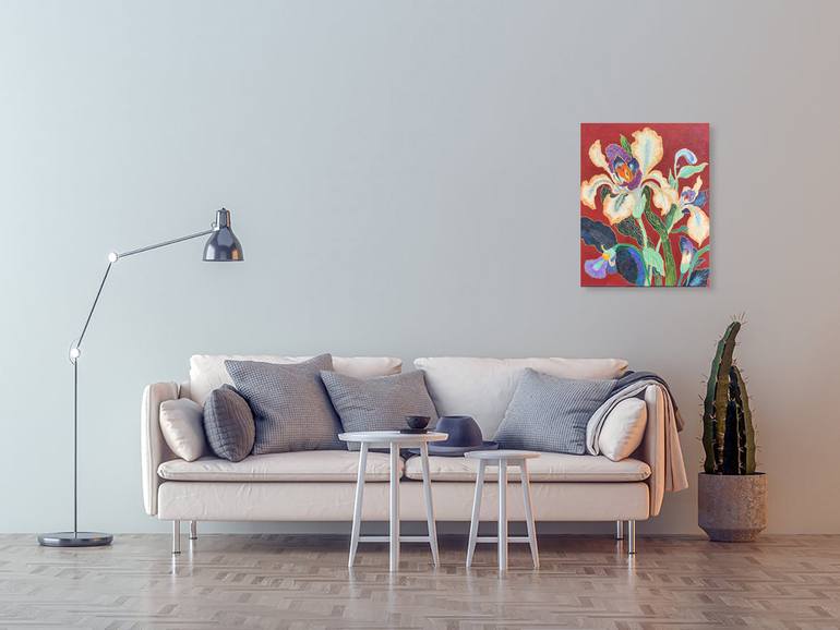 Original Abstract Expressionism Floral Painting by Jie Song