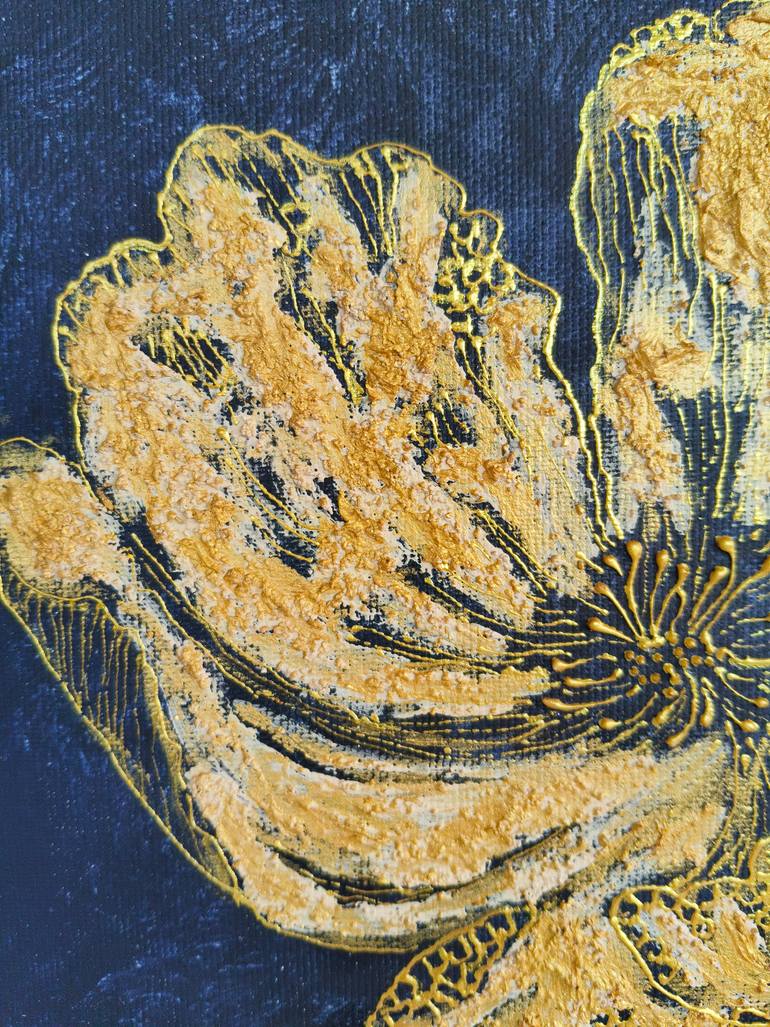 Original Abstract Floral Painting by Jie Song