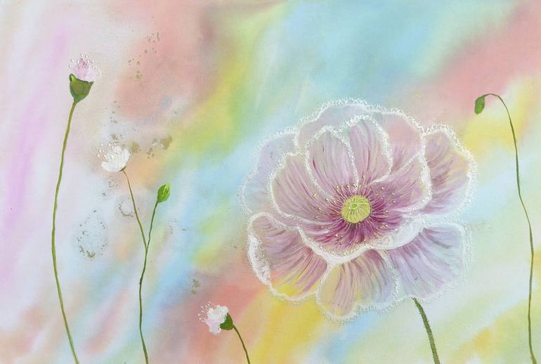 Print of Abstract Floral Paintings by Jie Song
