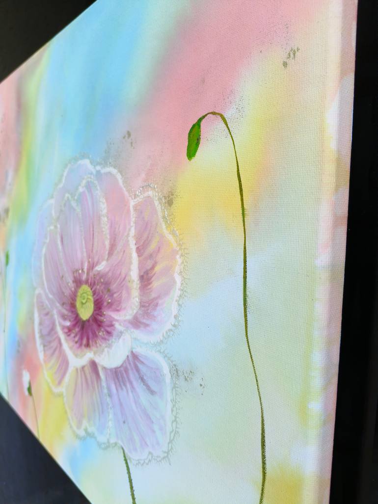 Original Abstract Floral Painting by Jie Song