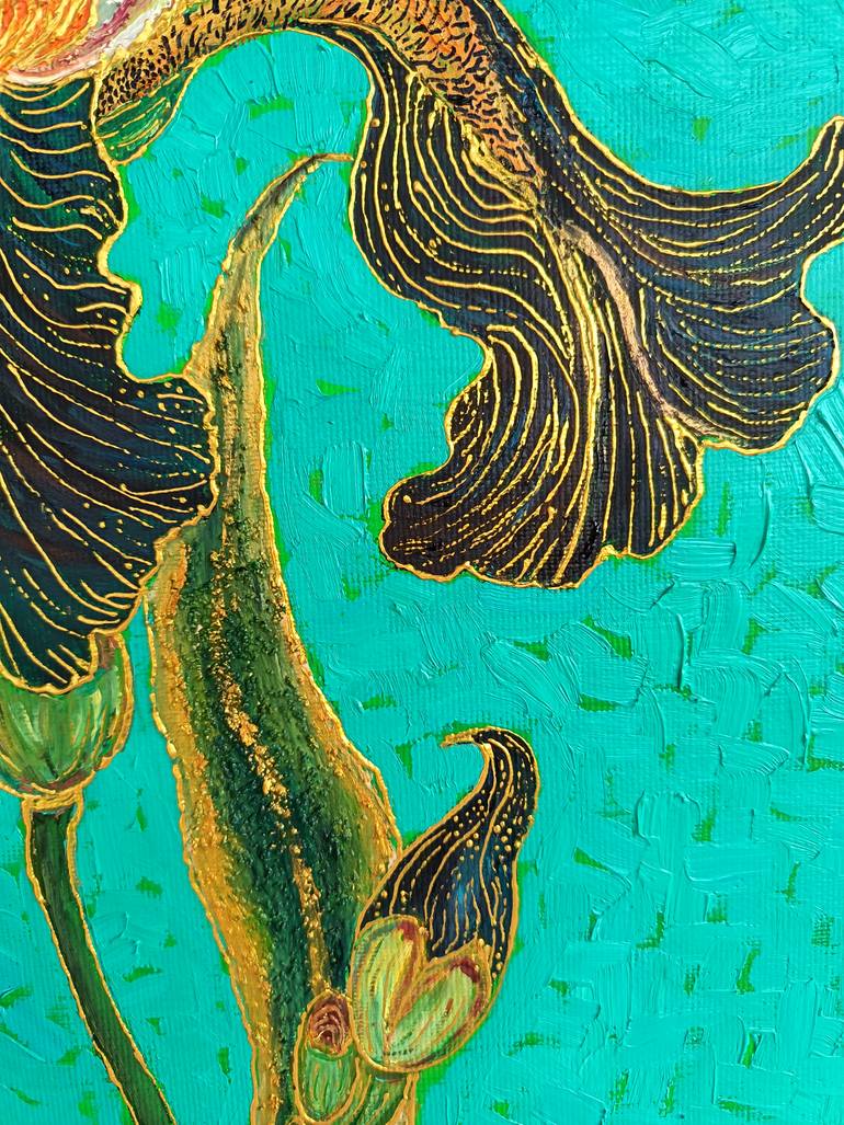 Original Impressionism Floral Painting by Jie Song