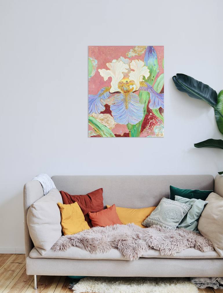 Original Abstract Floral Painting by Jie Song