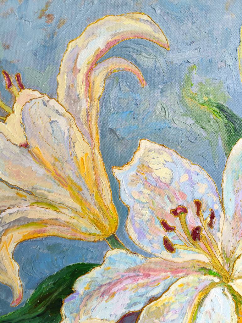Original Impressionism Floral Painting by Jie Song