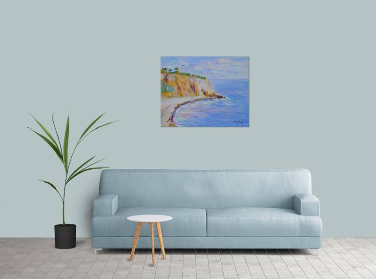 Original Impressionism Seascape Painting by Jie Song