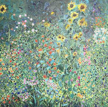 Original Impressionism Floral Paintings by Jie Song