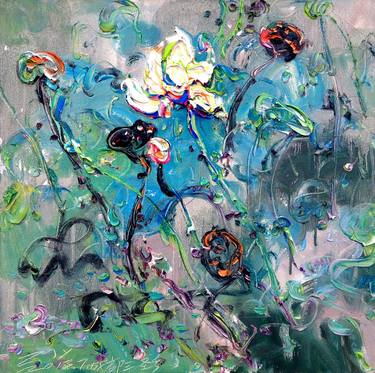 Print of Expressionism Floral Paintings by Art Trouve Inc