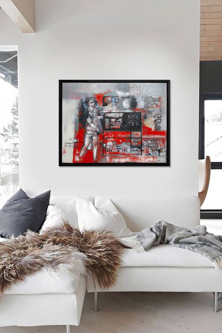 Original Abstract People Painting by Mykola Zhuravel