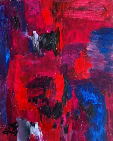 Original Abstract Expressionism Abstract Paintings by Iva Folajtarova