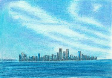 Saatchi Art Artist Ram Kumar; Drawings, “City between sea and sky” #art