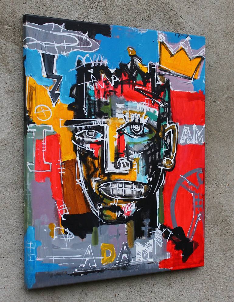 Original Street Art Portrait Painting by Roman Rabyk