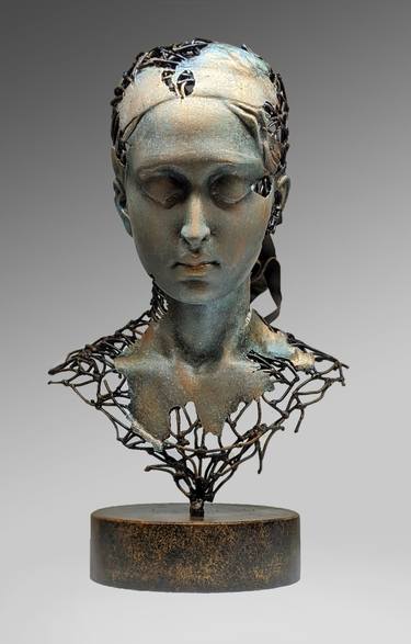 Original Expressionism Women Sculpture by Roman Rabyk