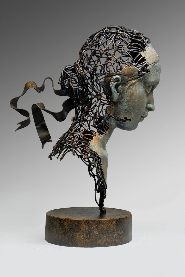 Original Expressionism Women Sculpture by Roman Rabyk