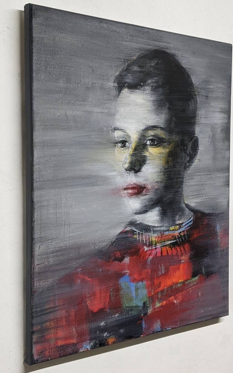 Original Black & White Women Painting by Roman Rabyk