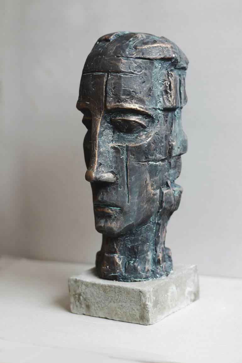 Original Abstract Men Sculpture by Roman Rabyk