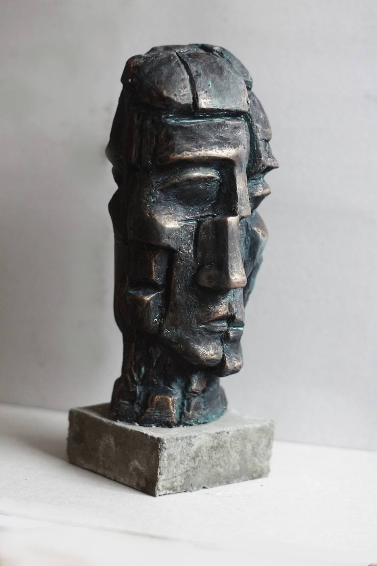 Original Abstract Men Sculpture by Roman Rabyk