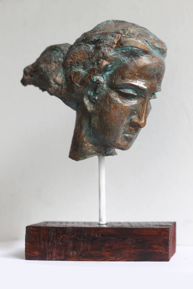 Original Modern Portrait Sculpture by Roman Rabyk
