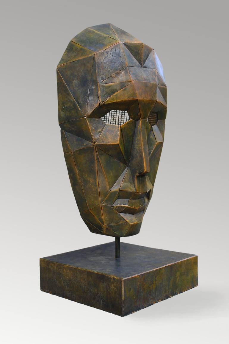 Original Cubism Geometric Sculpture by Roman Rabyk