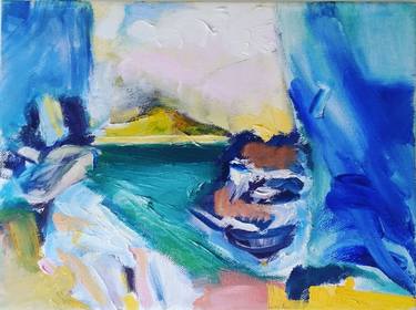 Original Abstract Beach Paintings by Andrea Rumpel