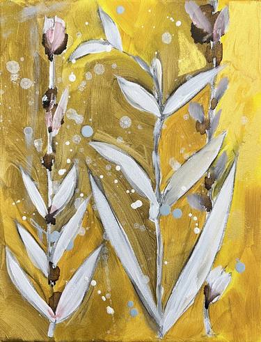 Original Abstract Botanic Mixed Media by Jodi French