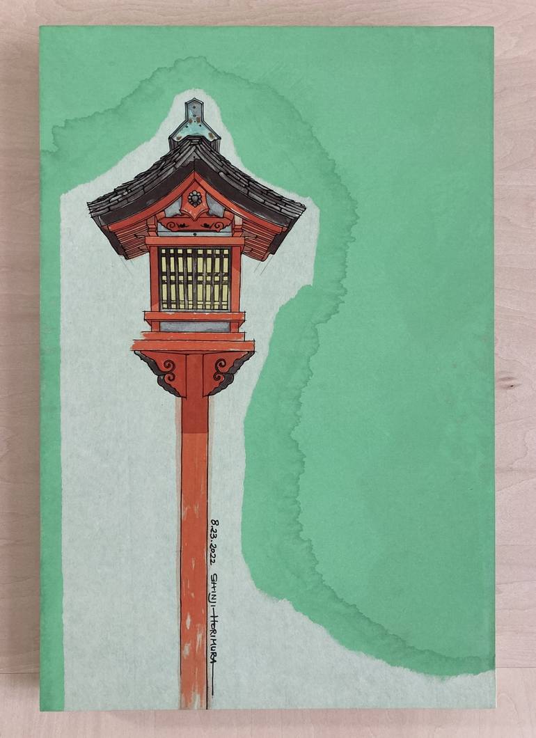 Original Architecture Painting by Shinji Horimura