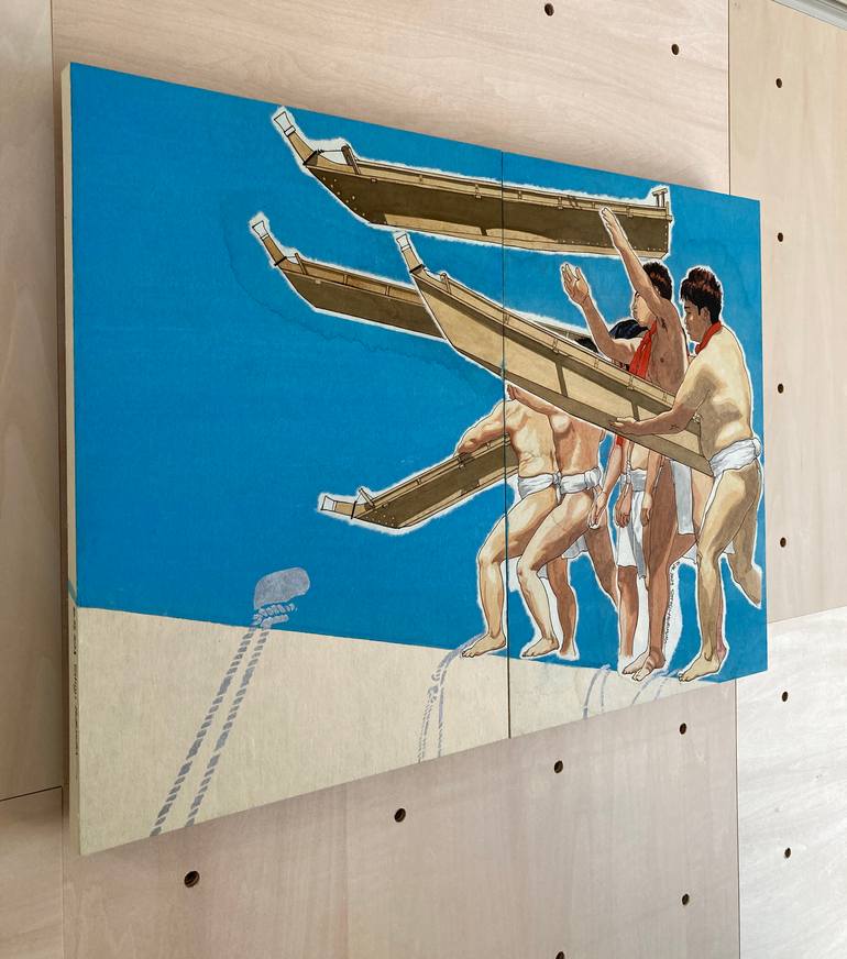 Original Figurative Men Painting by Shinji Horimura