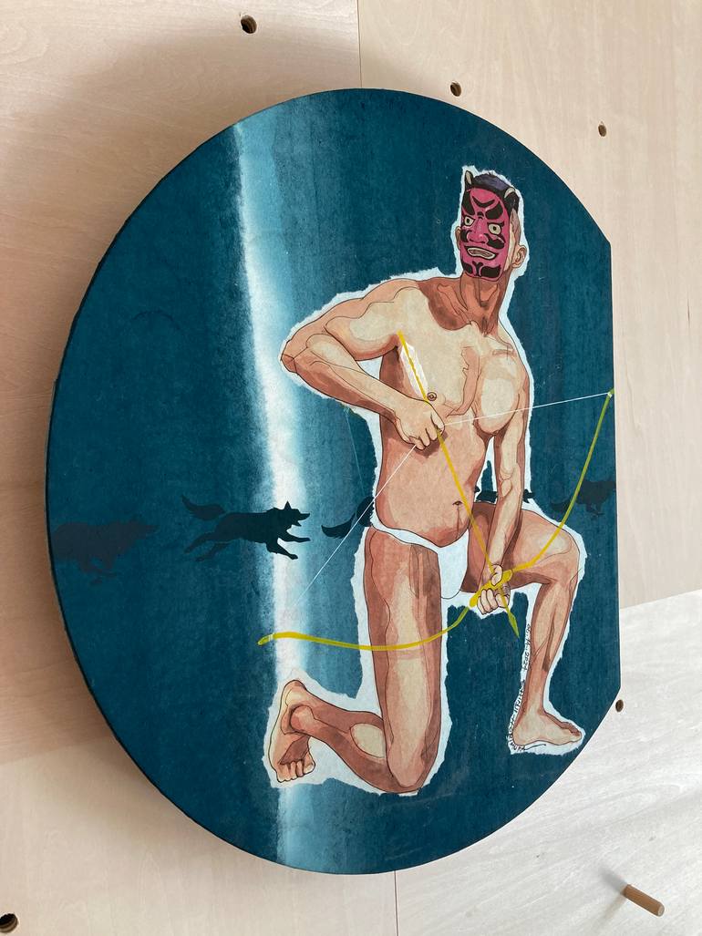 Original Figurative Men Painting by Shinji Horimura