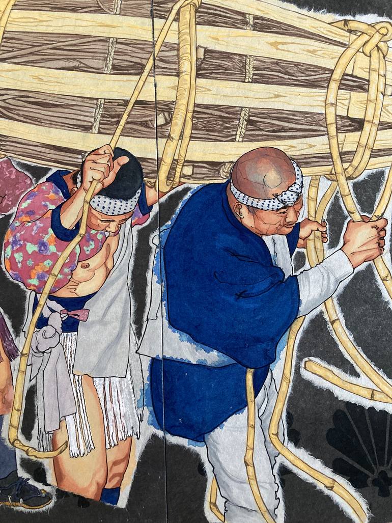Original Figurative Men Painting by Shinji Horimura
