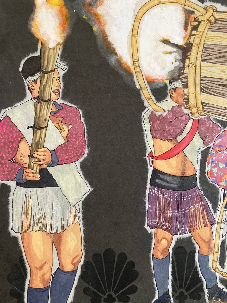 Original Figurative Men Painting by Shinji Horimura