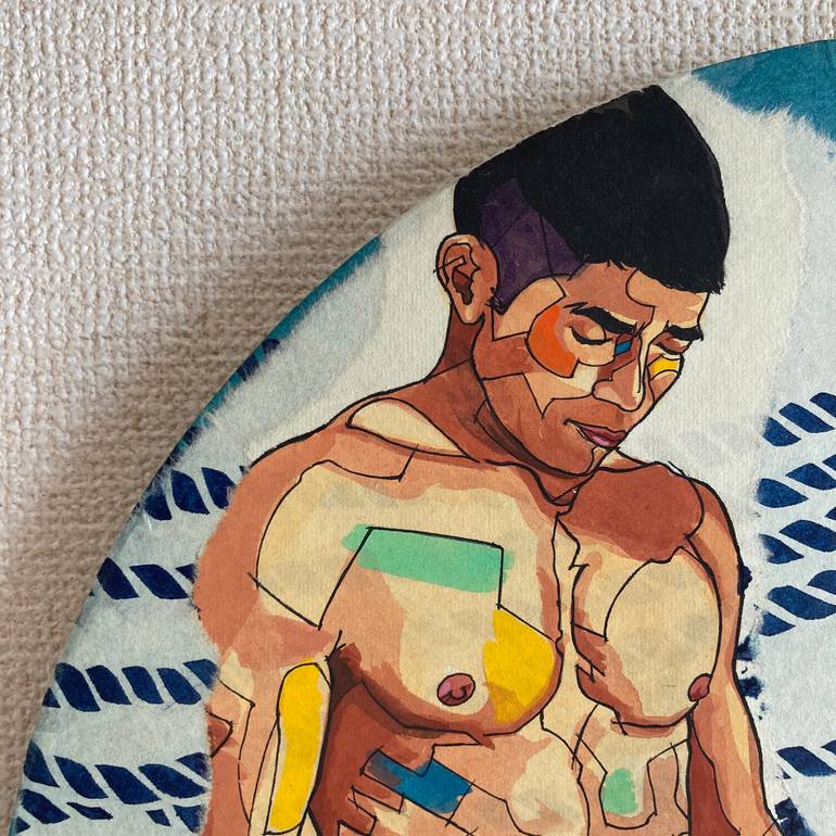 Original Figurative Men Painting by Shinji Horimura