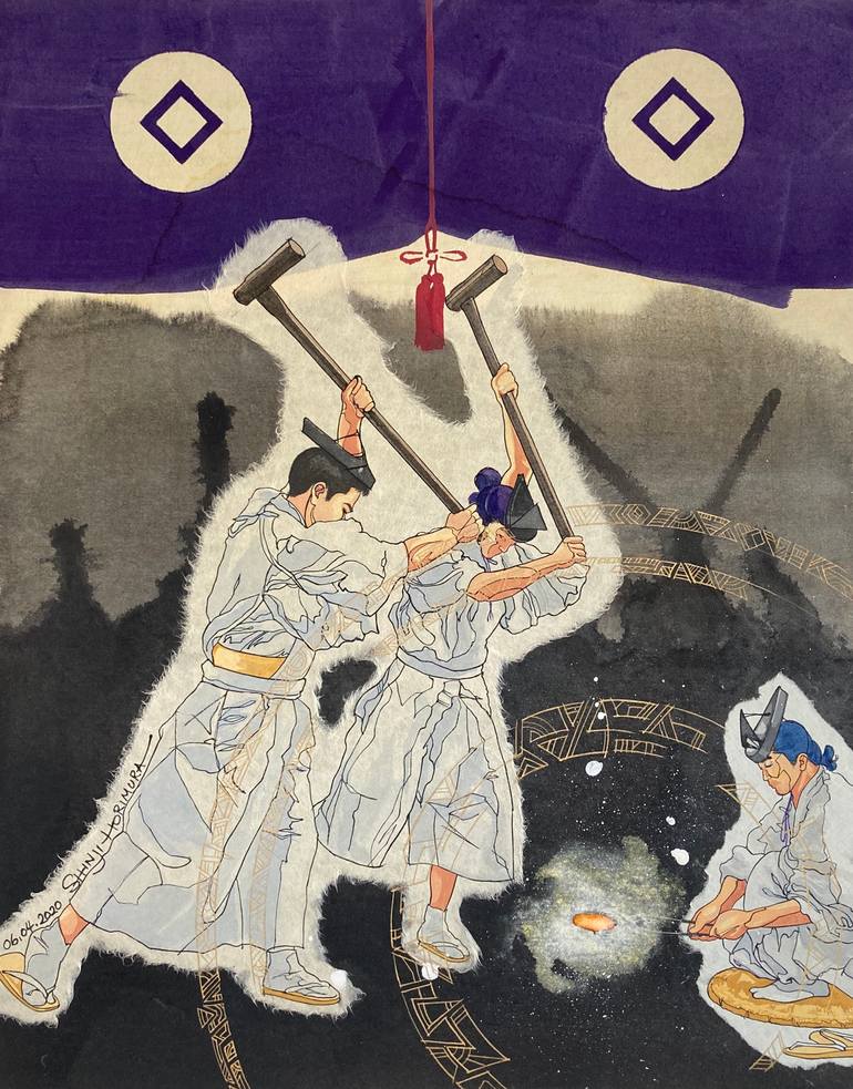 Original Figurative Men Painting by Shinji Horimura