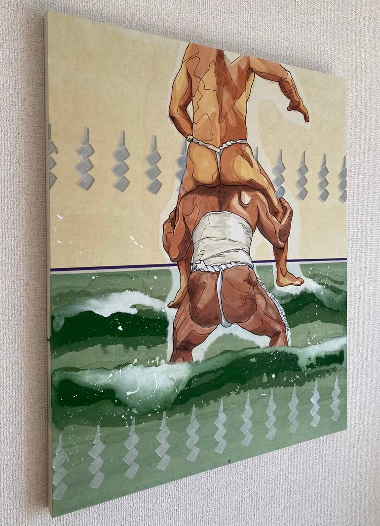 Original Figurative Men Painting by Shinji Horimura