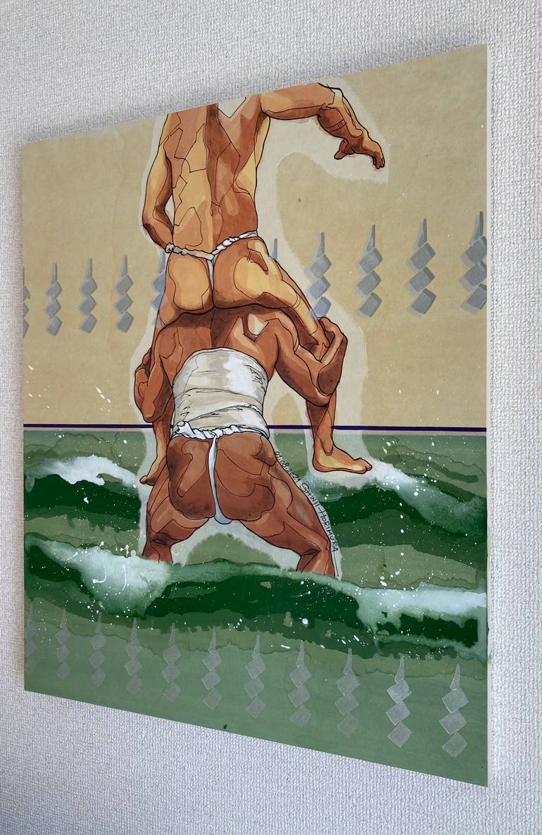 Original Figurative Men Painting by Shinji Horimura