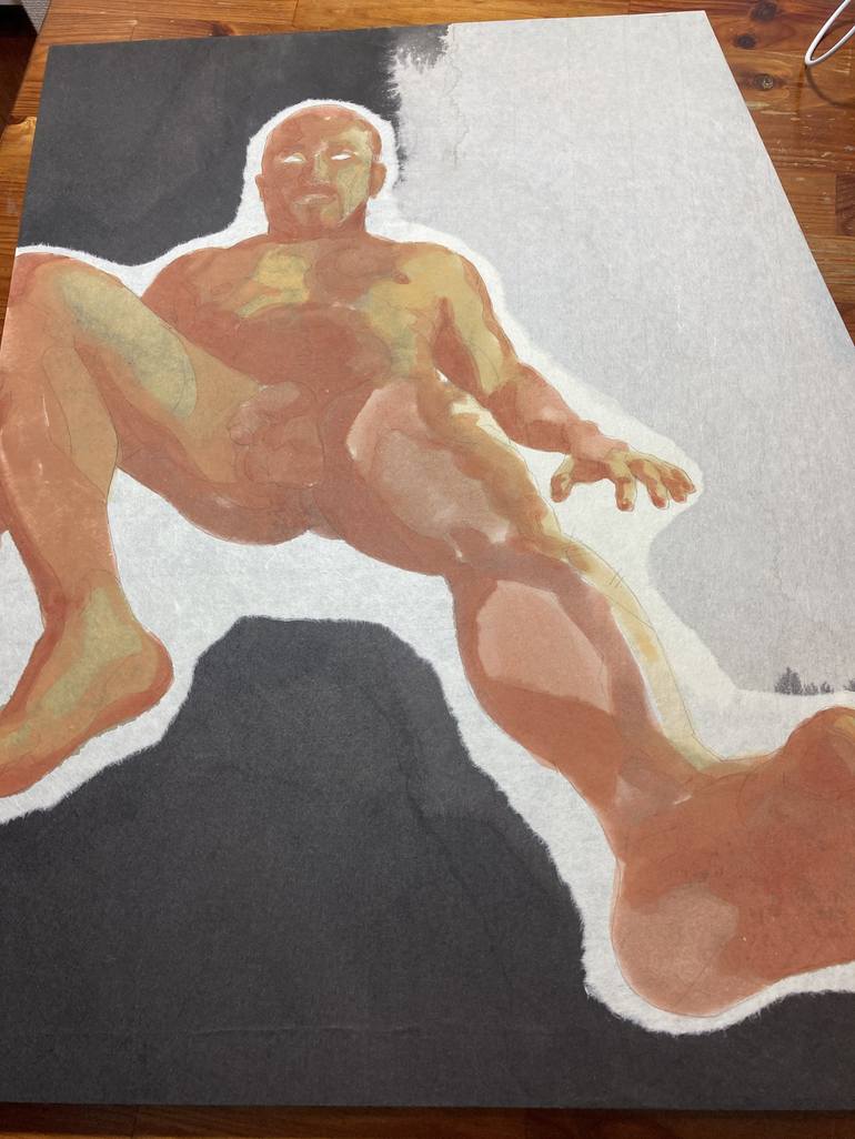 Original Figurative Men Painting by Shinji Horimura