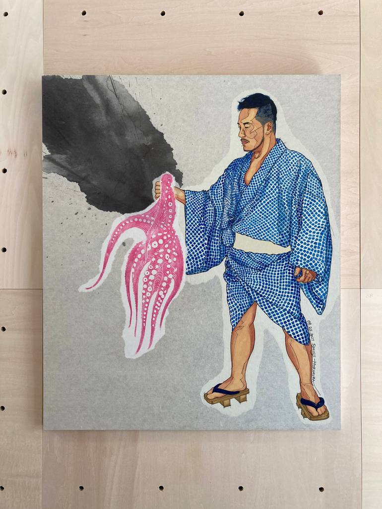 Original Figurative Men Painting by Shinji Horimura