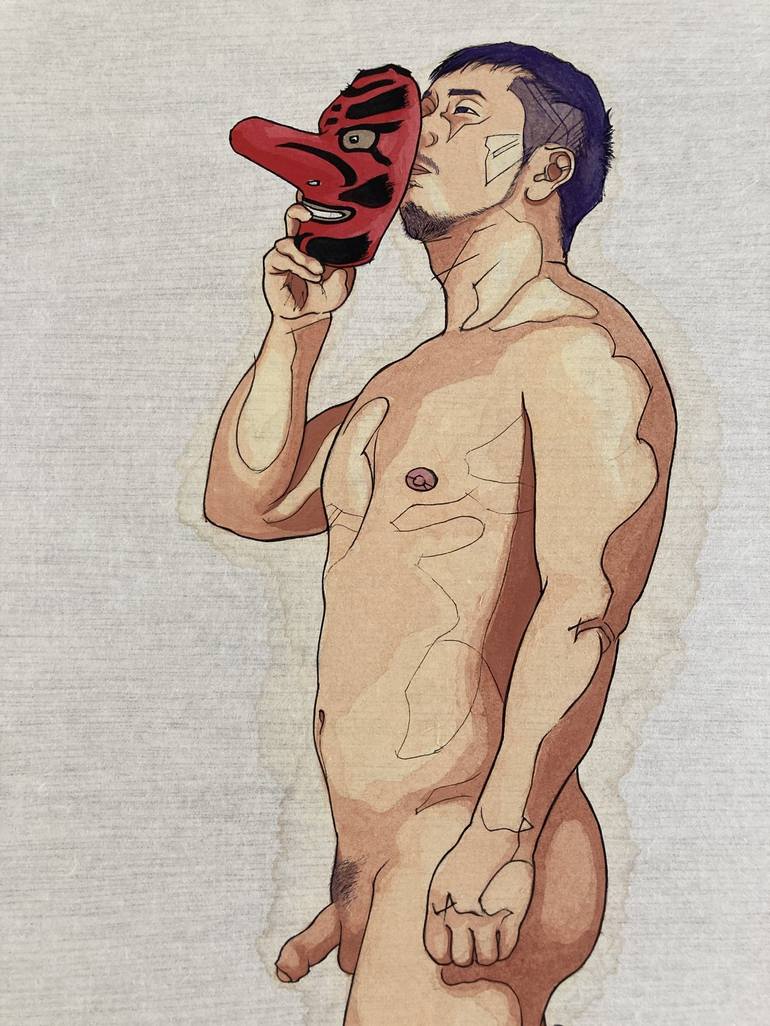Original Figurative Nude Painting by Shinji Horimura