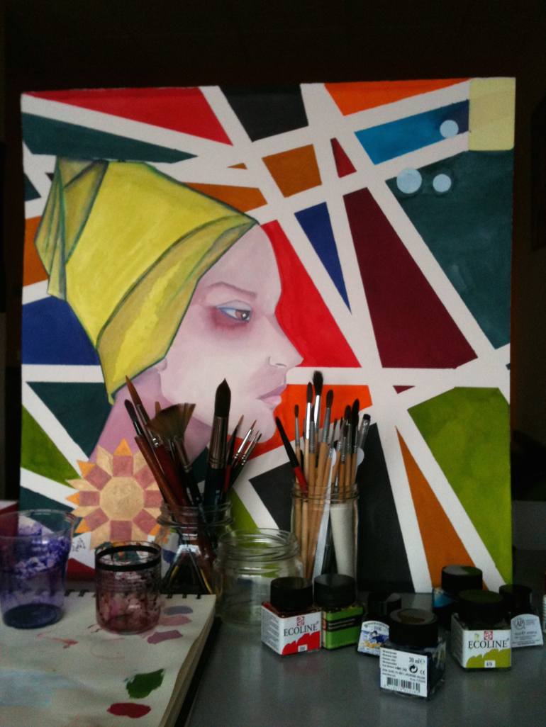 Original Figurative People Painting by Dora S