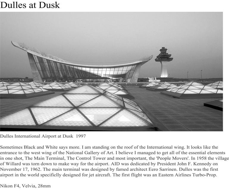 Original Outer Space Photography by Richard Latoff | Documentary Art on Canvas | The Tower @ Dulles Intl Airport... Dusk - Limited Edition 1 of 50