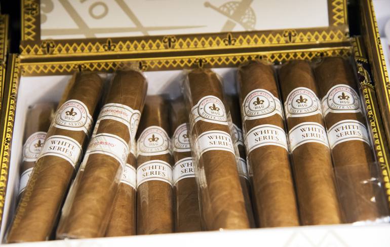 Original Pop Culture/Celebrity Photography by Richard Latoff | Documentary Art on Canvas | Cigars # 8 Montecristo's - Limited Edition 1 of 50