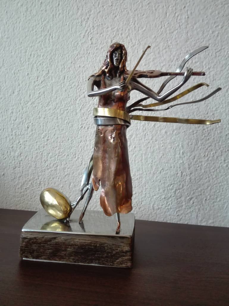 Original Fine Art Love Sculpture by Marjan Ristovski