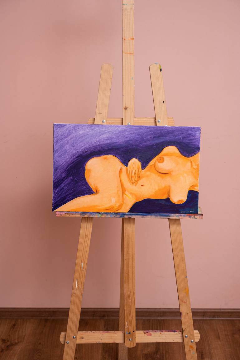 Original Figurative Nude Painting by Anna Ovsiankina