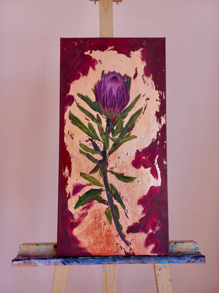 Original Contemporary Floral Painting by Anna Ovsiankina