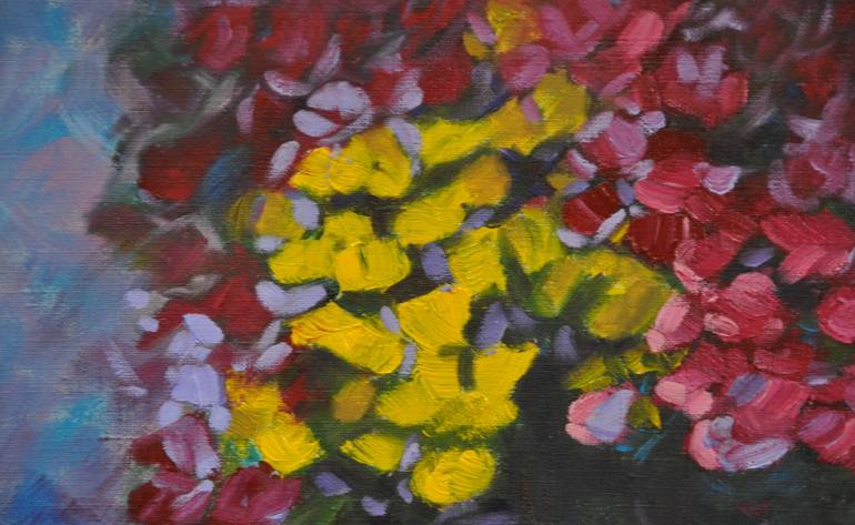Original Impressionism Floral Painting by Anna Ovsiankina