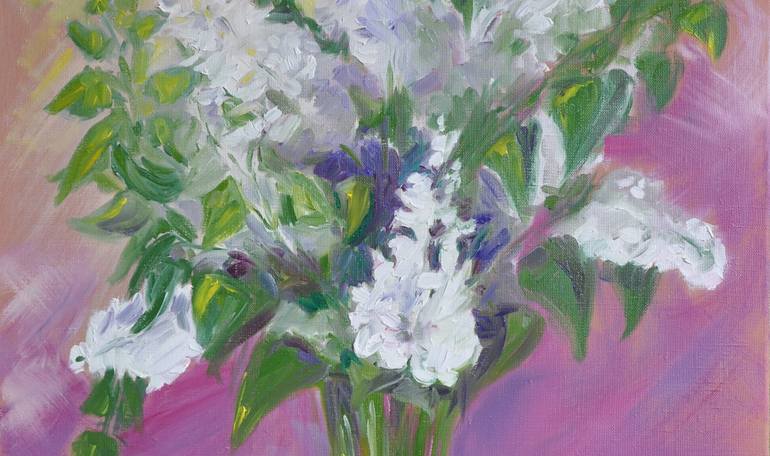 Original Expressionism Floral Painting by Anna Ovsiankina