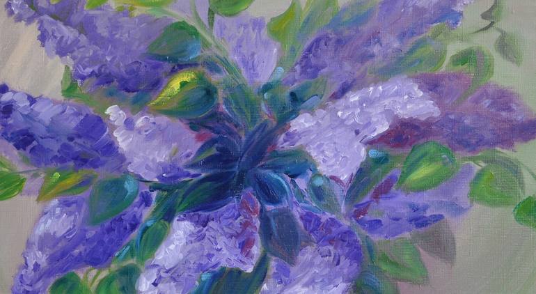 Original Impressionism Floral Painting by Anna Ovsiankina