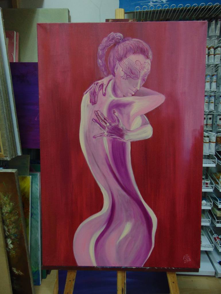 Original Figurative Women Painting by Anna Ovsiankina