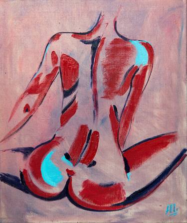 Original Expressionism Nude Paintings by Anna Ovsiankina