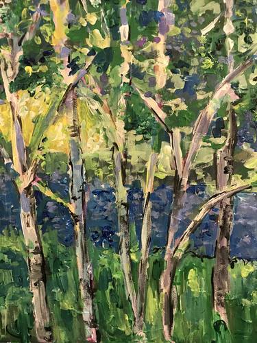 Print of Impressionism Tree Paintings by Jennifer Adrian